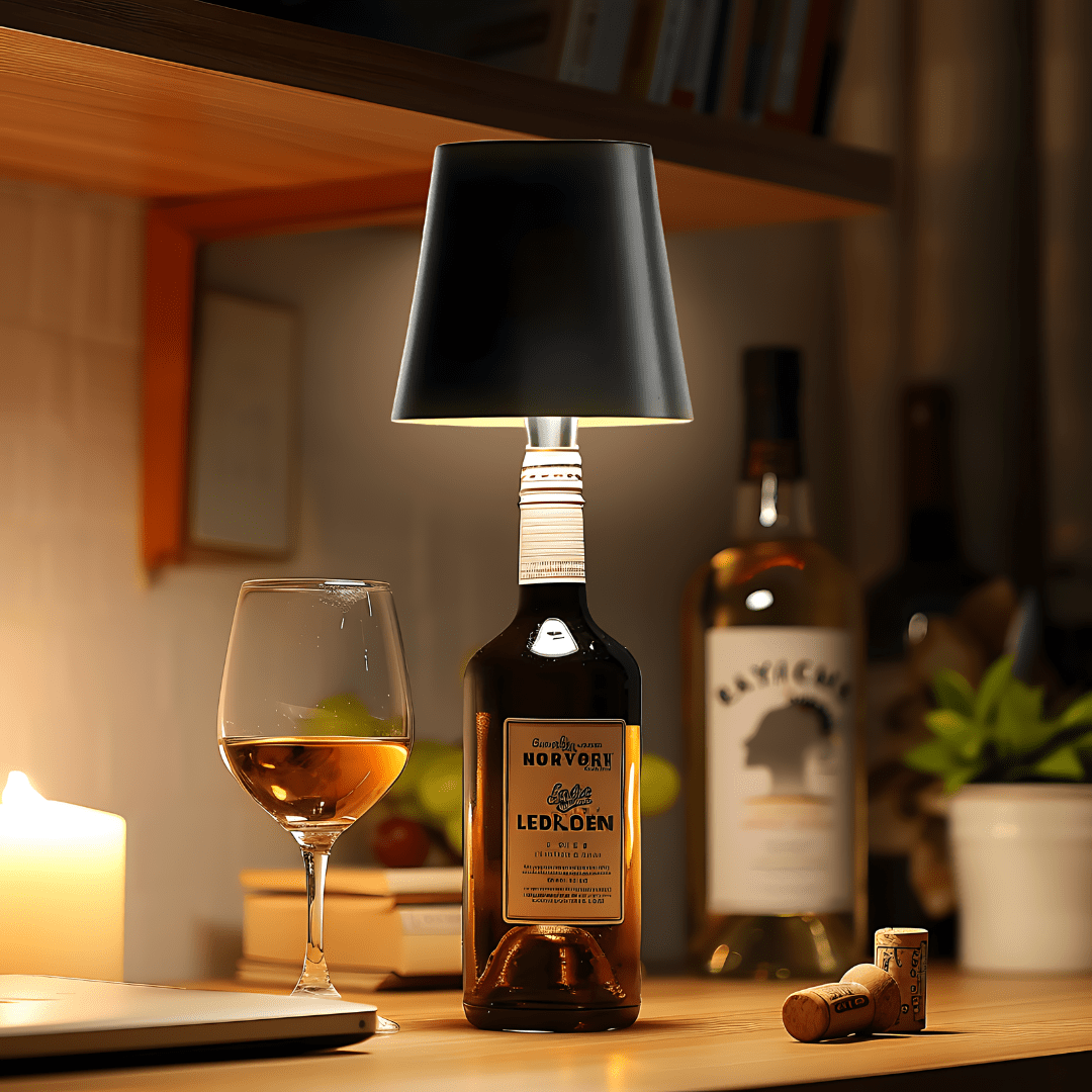 Luxe Glow Bottle Lamp